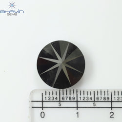 12.11 CT Round Shape Natural Diamond Black Color I3 Clarity (13.75 MM)