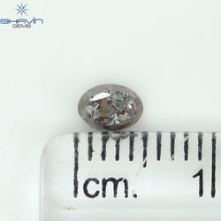 0.44 CT Oval Shape Natural Diamond Salt And Papper Color I3 Clarity (4.76 MM)