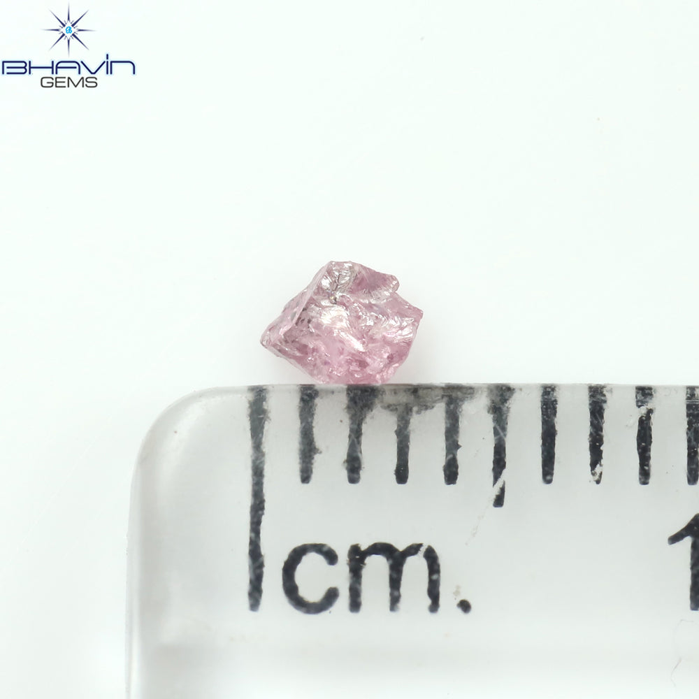 0.49 CT ラフシェイプ ナチュラル ダイヤモンド ピンク色 I3 クラリティ (4.90 MM)