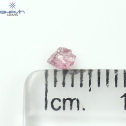 0.10 CT Rough Natural Diamond Pink Color I2 Clarity (3.50 MM)