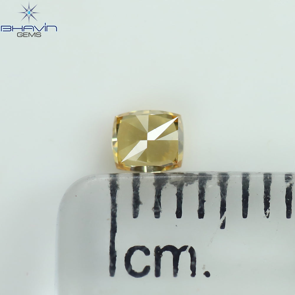 0.17 CT Cushion Shape Natural Diamond Orange Color VS1 Clarity (3.31 MM)