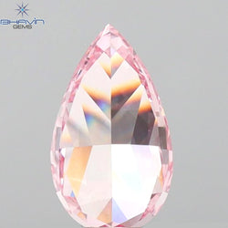 GIA Certified 1.08 CT Pear Diamond Enhanced Pink Color (8.72 MM)