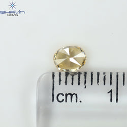 0.43 CT Oval Shape Natural Diamond Orange Color VS2 Clarity (5.23 MM)