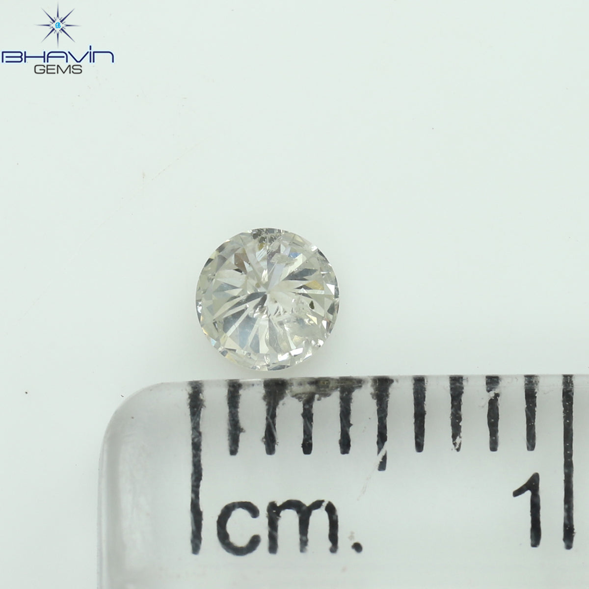 0.21 CT ラウンドシェイプ 天然ルースダイヤモンド ホワイトカラー I3 クラリティ (3.92 MM)