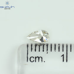 0.23 CT ペアシェイプ ナチュラル ダイヤモンド グリーン カラー I2 クラリティ (6.27 MM)