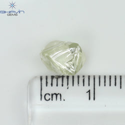 3.42 CT Rough Shape Natural Loose Diamond Yellow Color VS2 Clarity (8.80 MM)