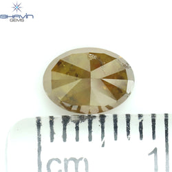 1.19 CT Oval Shape Natural Loose Diamond Orange Yellow Color I3 Clarity (7.20 MM)