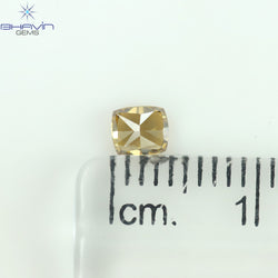 0.29 CT Cushion Shape Natural Diamond Brown Orange Color VS1 Clarity (3.96 MM)