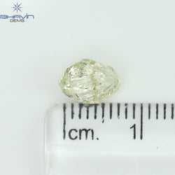 1.95 CT Rough Shape Natural Loose Diamond Yellow Color SI1 Clarity (8.45 MM)