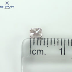 0.07 CT クッション シェイプ 天然ダイヤモンド ピンク色 I1 クラリティ (2.42 MM)