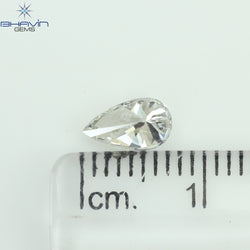 0.23 CT ペアシェイプ ナチュラル ダイヤモンド グリーン カラー I2 クラリティ (6.27 MM)