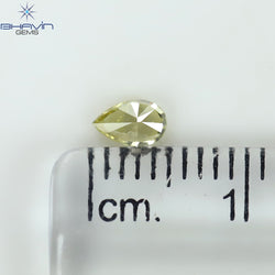 0.22 CT Pear Shape Natural Diamond Green (Chameleon) Color VS1 Clarity (4.80 MM)