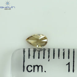 0.14 CT Pear Shape Natural Diamond Green (Chameleon) Color VS2 Clarity (4.43 MM)