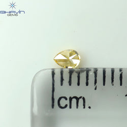 0.08 CT Pear Shape Natural Diamond Orange Color VS1 Clarity (3.19 MM)