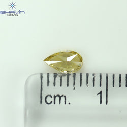 0.30 CT Pear Shape Natural Diamond Green (Chameleon) Color VS2 Clarity (6.13 MM)