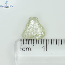 3.01 CT Rough Shape Natural Loose Diamond Yellow Color VS2 Clarity (9.46 MM)