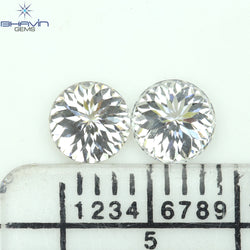 1.00 CT Round Portuguese Pair Diamond White Color VS1 Clarity (4.85 MM)