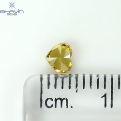 0.32 CT Heart Shape Natural Diamond Orange Color VS2 Clarity (3.95 MM)