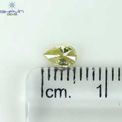 0.27 CT Pear Shape Natural Diamond Green (Chameleon) Color SI1 Clarity (5.34 MM)