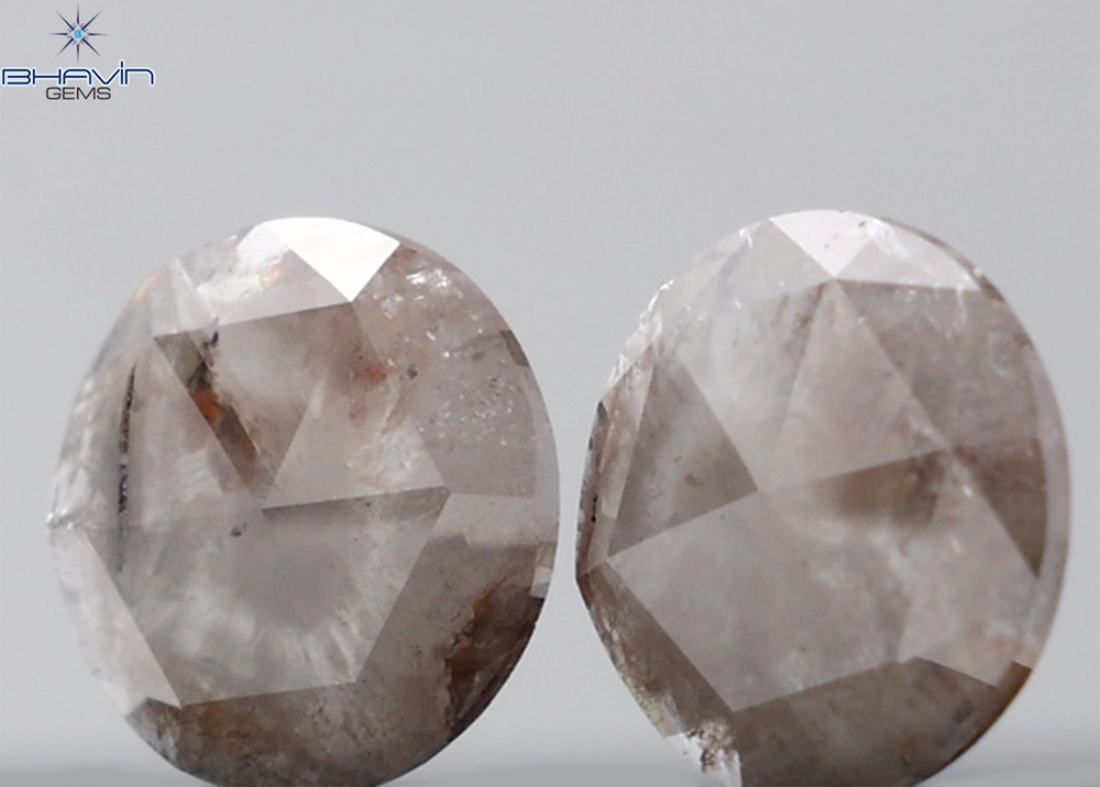 0.18 CT ラウンド ローズ カット シェイプ 天然ダイヤモンド ピンク色 I2 クラリティ (3.86 MM)