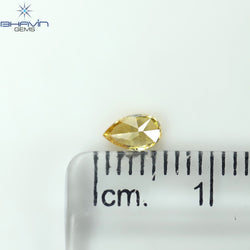 0.21 CT Pear Shape Natural Diamond Orange Color VS1 Clarity (5.08 MM)