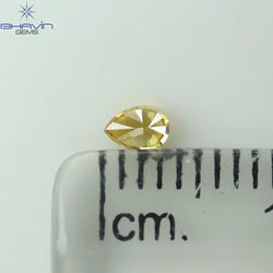 0.11 CT Pear Shape Natural Diamond Orange Color VS1 Clarity (3.50 MM)