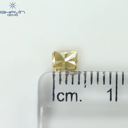 0.31 CT Radiant Shape Natural Diamond Orange (Chameleon) Color SI1 Clarity (4.30 MM)