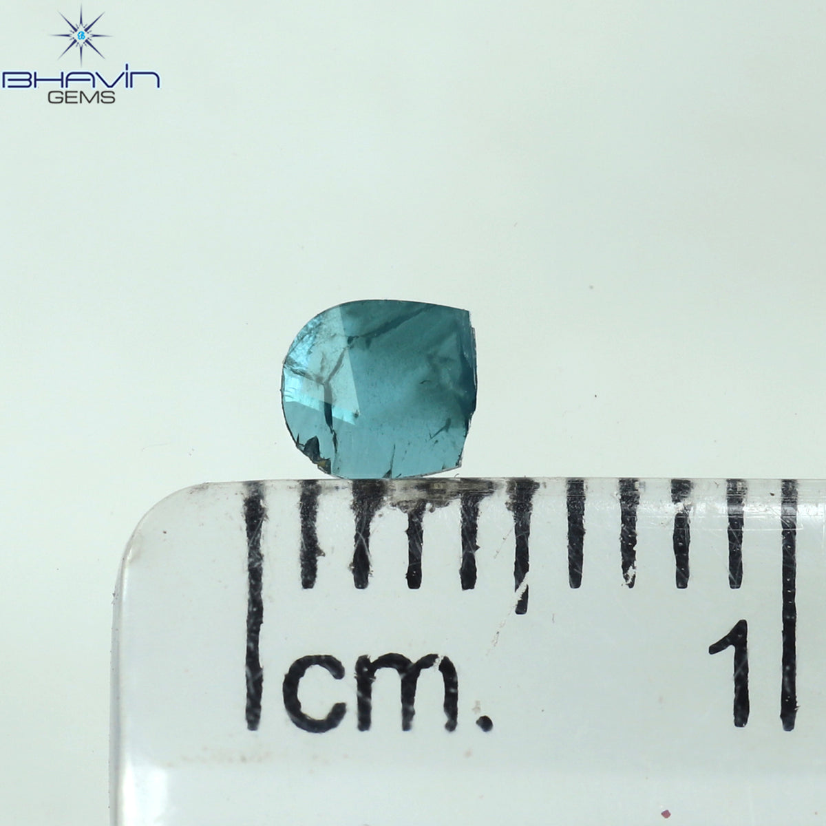 0.11 CT スライスシェイプ 天然ダイヤモンド ブルーカラー I3 クラリティ (3.73 MM)
