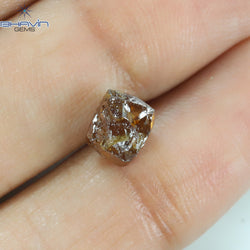 2.12 CT Rough Shape Natural Diamond Red Color I3 Clarity (7.85 MM)