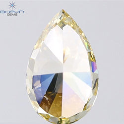 1.05 CT Pear Shape Natural Diamond Orange Yellow Color VS1 Clarity (8.17 MM)