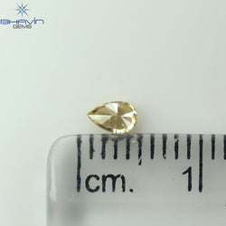 0.14 CT Pear Shape Natural Diamond Green (Chameleon) Color VS1 Clarity (4.17 MM)