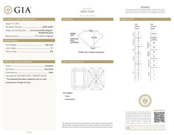 GIA Certified 1.00 CT Radiant Diamond White (G) Color Natural Diamond VS2 Clarity (7.17 MM)