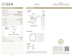 GIA Certified 1.01 CT Cushion Diamond Yellow Color Natural Loose Diamond VS2 Clarity (5.41 MM)