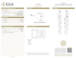 0.58 CT ラディアント シェイプ ナチュラル ダイヤモンド ホワイト カラー SI1 クラリティ (4.79 MM)