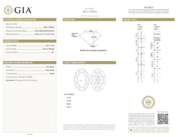GIA Certified 2.01 CT Oval Shape Natural Diamond W to X Color (8.64 MM)
