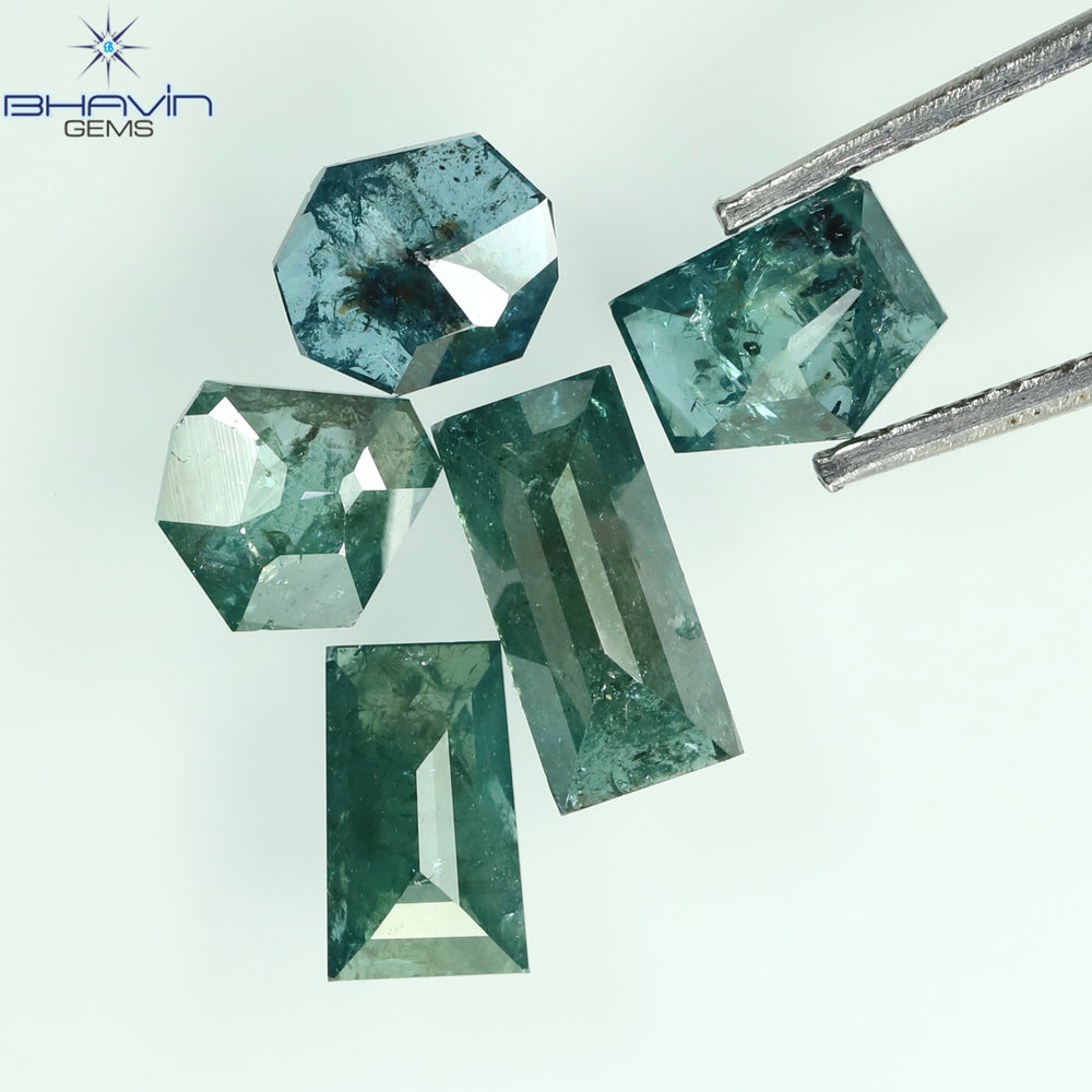 1.56 CT/5 Pcs Mix Diamond Natural diamond Blue Diamond I3 Clarity (6.52 MM)
