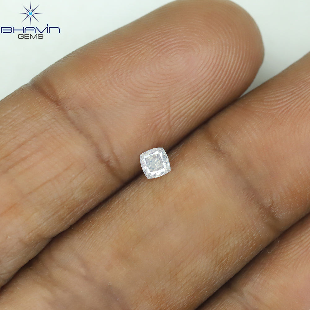 0.07 CT クッション シェイプ 天然ダイヤモンド ピンク色 I1 クラリティ (2.42 MM)