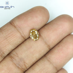 1.03 CT Oval Diamond Natural Brown Color I1 Clarity (7.41 MM)