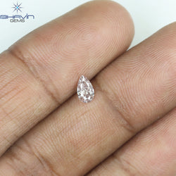 GIA Certified 0.26 CT Pear Diamond Brown Pink Color Natural Loose Diamond (5.34 MM)