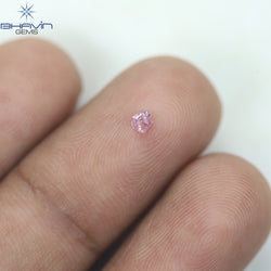 0.05 CT Rough Shape Natural Diamond Pink (Argyle) Color SI1 Clarity (2.88 MM)