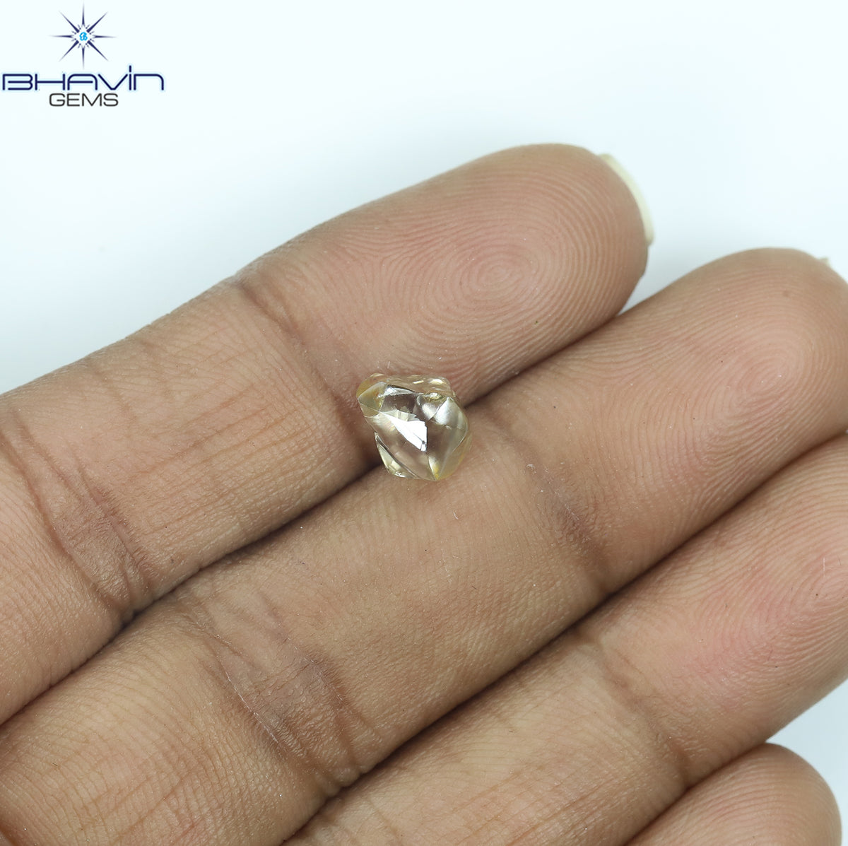 2.12 CT Natural Rough Diamond Brown Color Clarity VS (7.03 MM)