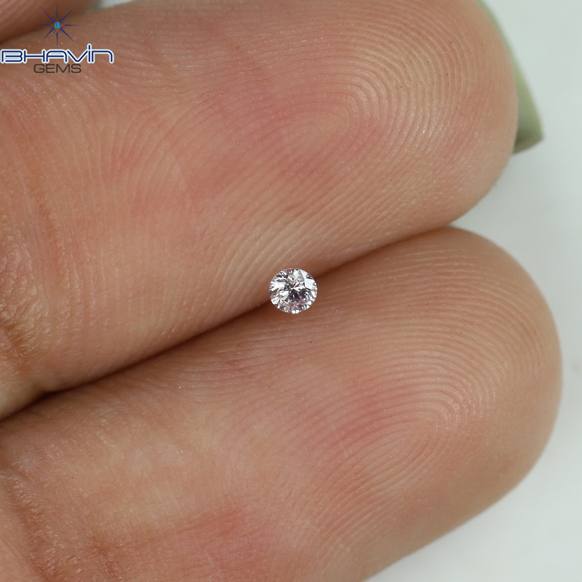 0.02 CT ラウンドシェイプ 天然ダイヤモンド ピンク（アーガイル）カラー SI2 クラリティ（1.57 MM）