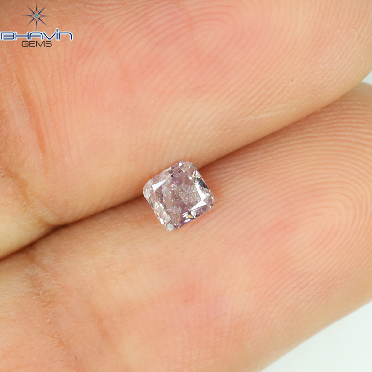 0.20 CT Natural Cushion Diamond Pink Color Clarity I3 (3.34 MM)
