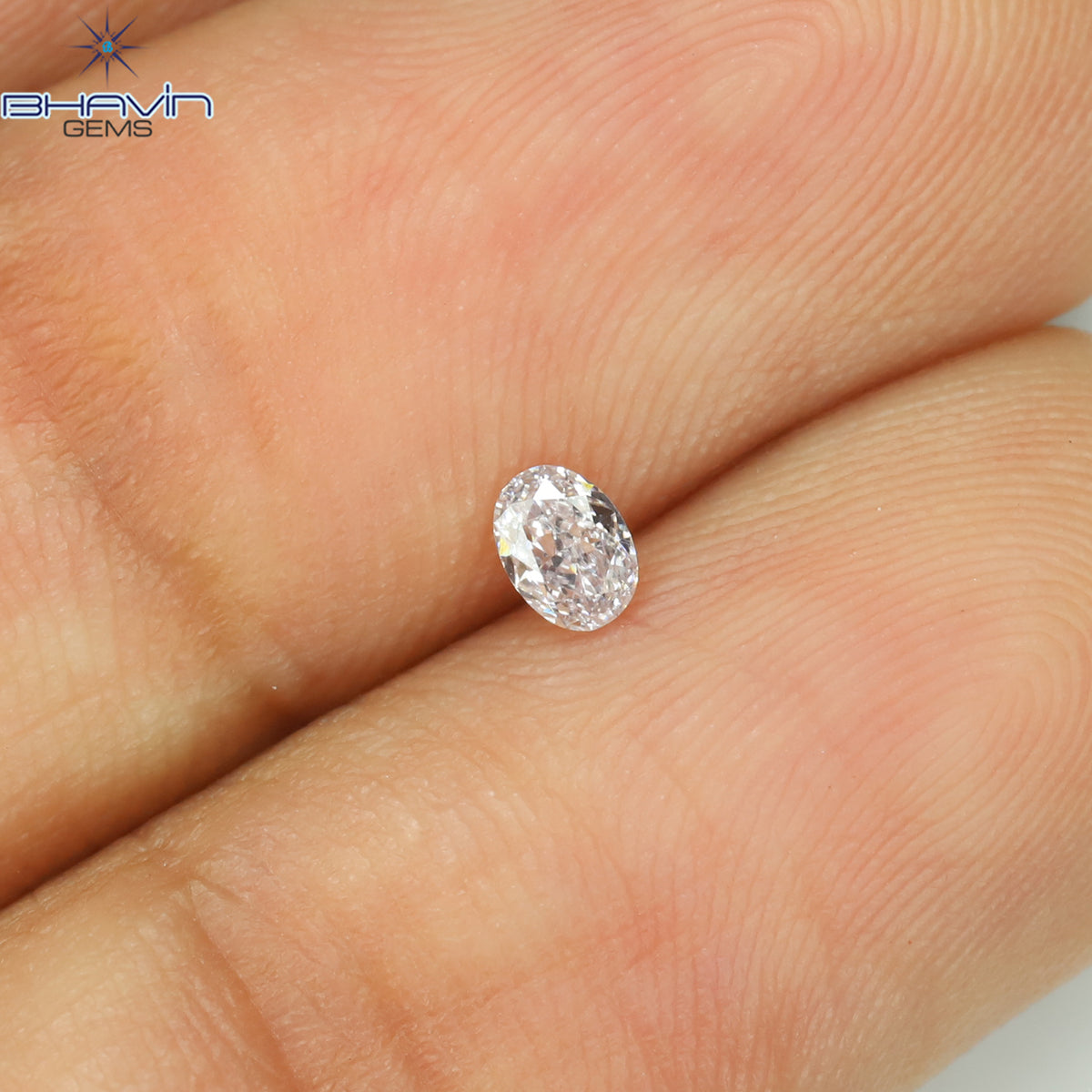 0.10 CT Natural Oval Diamond Pink Color Clarity SI1 (3.42 MM)