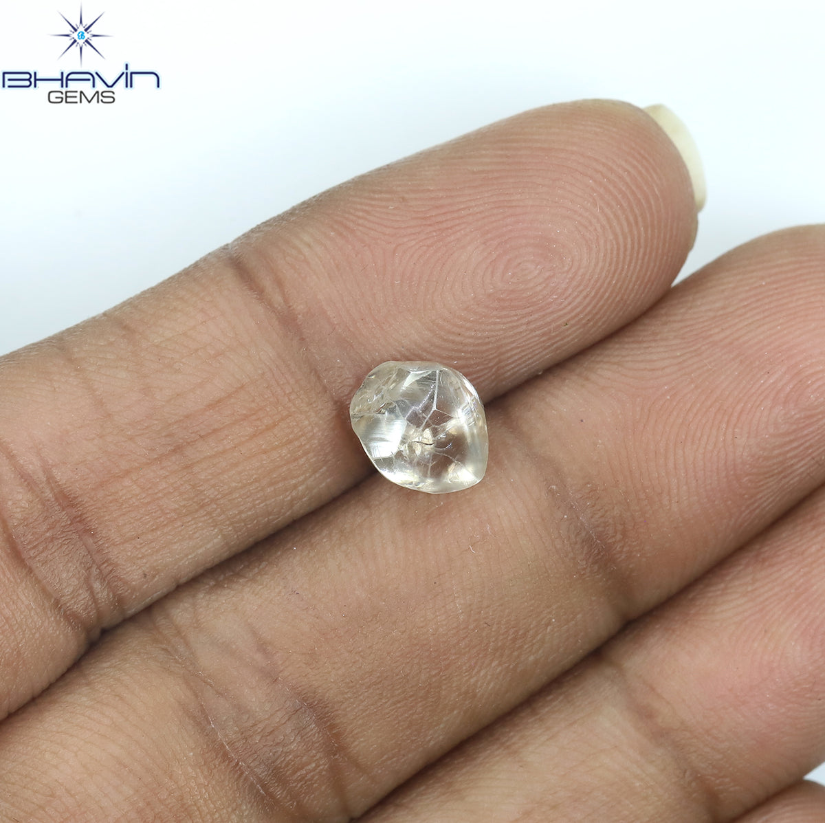 2.17 CT Natural Rough Diamond Brown Color Clarity VS (7.43 MM)