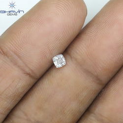 0.07 CT クッション シェイプ 天然ダイヤモンド ピンク色 I1 クラリティ (2.42 MM)