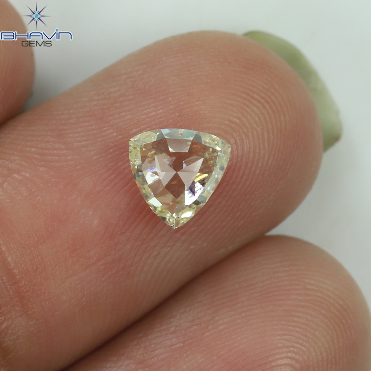 0.88 CT Natural Triangle Diamond Fancy Yellow Color Clarity SI1 (5.80 MM)