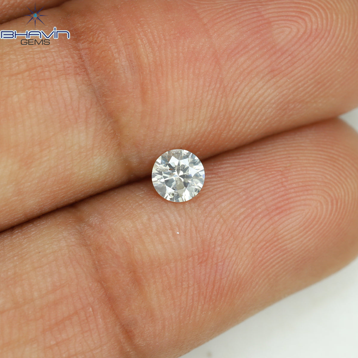 0.21 CT ラウンドシェイプ 天然ルースダイヤモンド ホワイトカラー I3 クラリティ (3.92 MM)