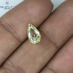1.00 CT Pear Shape Natural Diamond Yellow Color SI2 Clarity (9.00 MM)