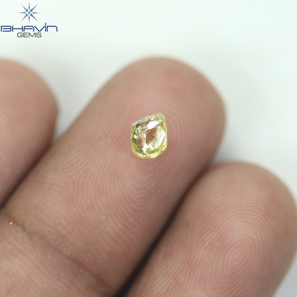 0.41 CT Rough Shape Natural Diamond Yellow Color VS1 Clarity (4.80 MM)